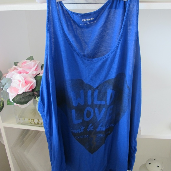 🔴🔴🔴SOLD🔴🔴🔴Women's Tank Sleeveless Shirt casual summer Top Size Large blue - Picture 4 of 6